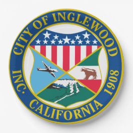 Plato De Papel Inglewood California City Seal