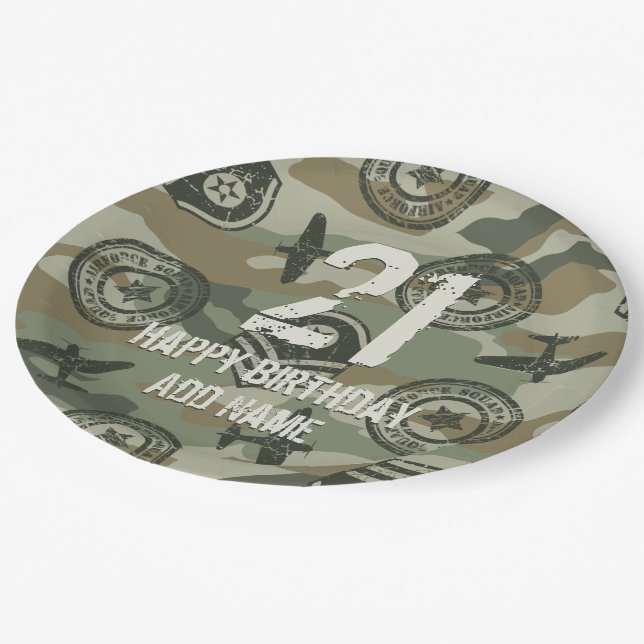 Plato De Papel Insignias militares (Angular)