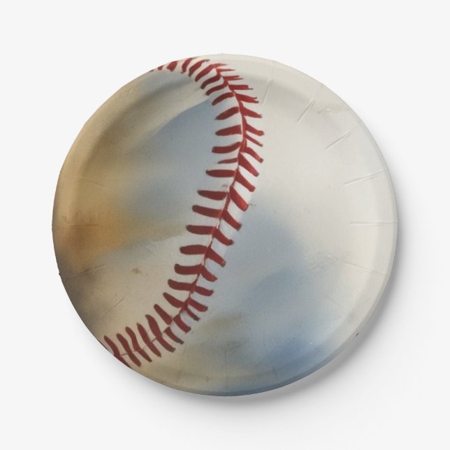 Plato De Papel Inspirador de béisbol (Anverso)