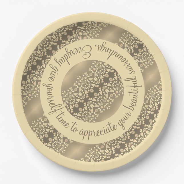 Plato De Papel Inspirador diseño moderno (Anverso)