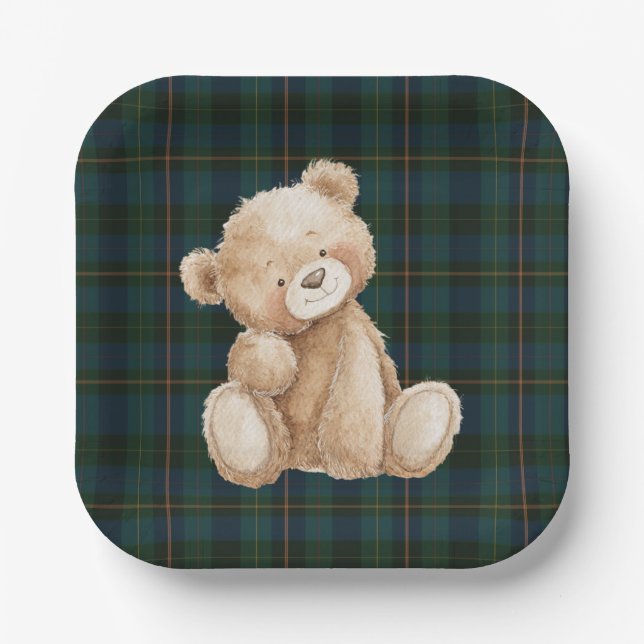 Plato De Papel Inspired Baby Shower Paper Plates (Anverso)