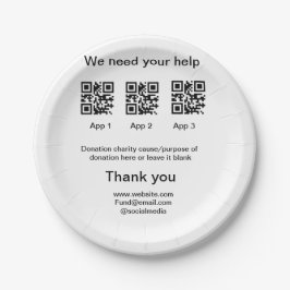 Plato De Papel Instrucciones para la recolección de donaciones: a