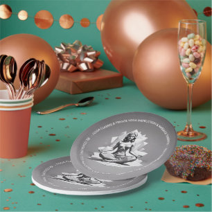 Plato De Papel Instructor de Meditación de Yoga Reiki Master Lotu