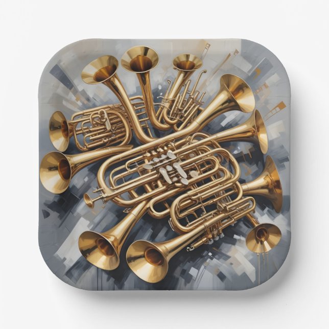 Plato De Papel Instrumentos musicales (Anverso)
