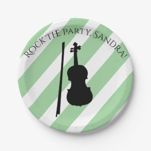 Plato De Papel Instrumentos Musicales Cute Violin Rock And Roll
