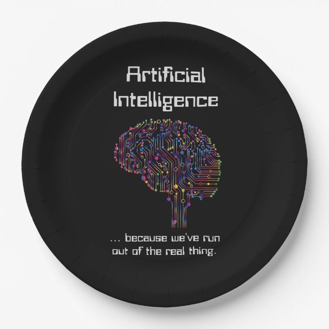 Plato De Papel Inteligencia artificial vs cosas reales (Anverso)