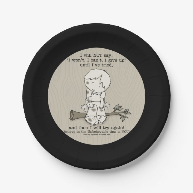 Plato De Papel Intentar de nuevo (Anverso)