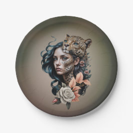 Plato De Papel Interacción fascinante entre el animal y el humano