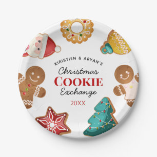 Plato De Papel Intercambio de Galletas de Jengibre Personalizadas