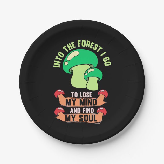 Plato De Papel Into the Forest Mushroom Hunter Go (Anverso)