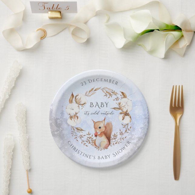 Plato De Papel Invernadero Sexo Neutral Animal Baby Shower (Boda)