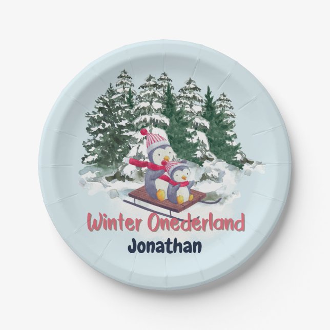 Plato De Papel Invernal, primer cumpleaños de Australia, sobre lo (Anverso)