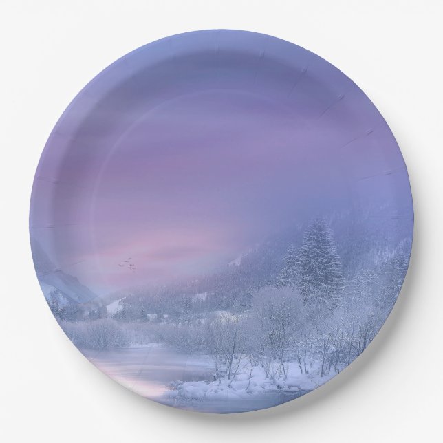 Plato De Papel Invierno 08 (Anverso)