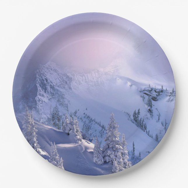 Plato De Papel Invierno 10 (Anverso)