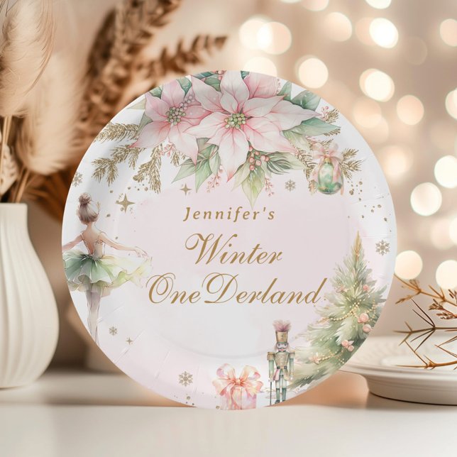 Plato De Papel Invierno caprichoso Onederland Pastel cumpleaños r (Subido por el creador)