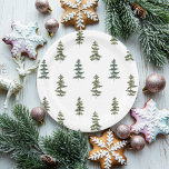 Plato De Papel Invierno de moda | Patrón de árbol de Navidad<br><div class="desc">Invierno de moda | Patrón de árbol de Navidad</div>
