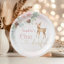 invierno de primer cumpleaños de chica de un solo 