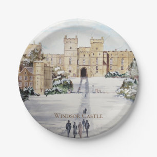 Plato De Papel Invierno en la pintura paisajística del Castillo