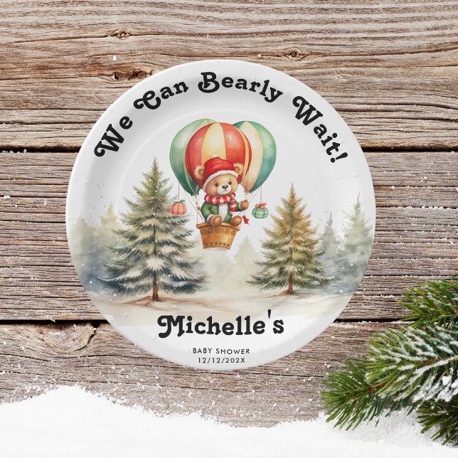 Plato De Papel Invierno podemos anticipar Navidades Baby Shower (Subido por el creador)