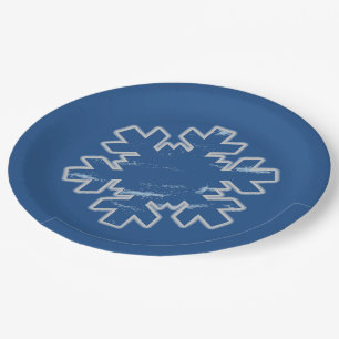 Plato De Papel Invierno SnOwFlAkE