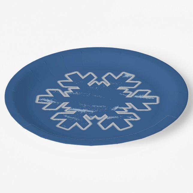 Plato De Papel Invierno SnOwFlAkE (Angular)