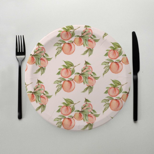 Plato De Papel Invitación a Baby Shower de Sweet Peach (Subido por el creador)