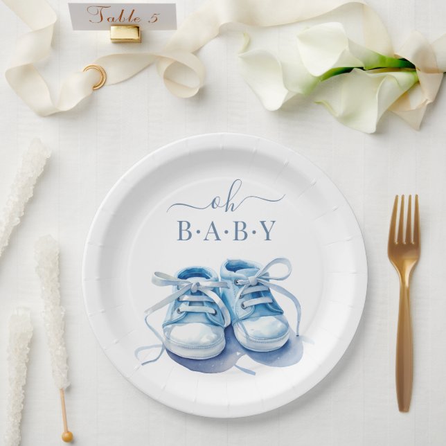 Plato De Papel Invitación a Baby Shower para bebes, niño pequeño (Boda)