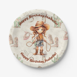 Plato De Papel Invitación a Bash de Cumpleaños de Nova