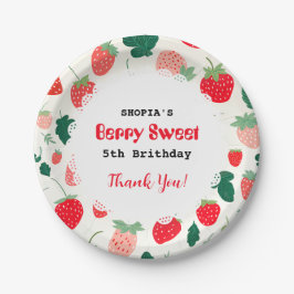 Plato De Papel Invitación a cumpleaños de Berry Sweet
