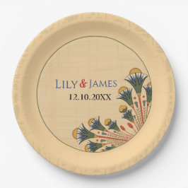 Plato De Papel Invitación a la boda Patrimonio faraónico sobre el