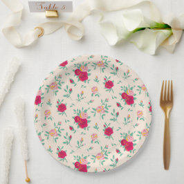 Plato De Papel Invitación a la Fiesta de Cumpleaños de la Niña de