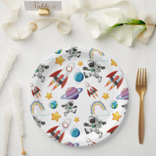 Plato De Papel Invitación a la fiesta de cumpleaños del primer as