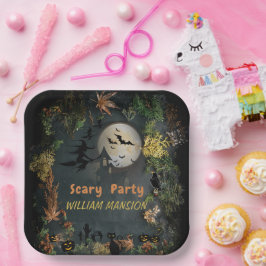 Plato De Papel Invitación a planificador nocturno de Fiestas de H