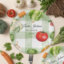 Plato De Papel Invitación de Baby Shower a los agricultores