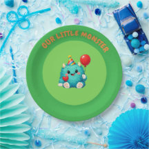 Invitación de cumpleaños del monstruo azul lindo 1