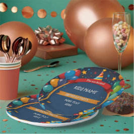 Plato De Papel Invitación de cumpleaños feliz