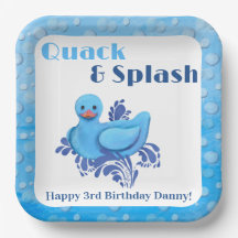 Invitación de cumpleaños número 3 de Quack and Spl