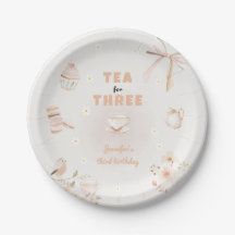 Invitación de cumpleaños para niñas: Té para tres