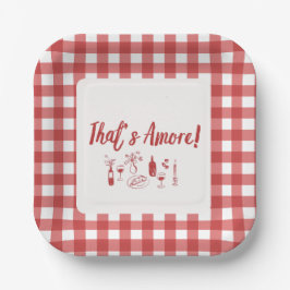 Plato De Papel Invitación de Despedida de Soltera Italiana 'That'