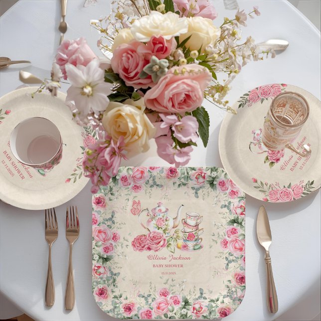 Plato De Papel Invitación de Despedida de Soltera para Té de Fies (Subido por el creador)