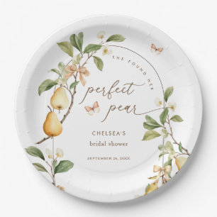 Plato De Papel Invitación de Ducha de Novia Perfect Pair Floral A
