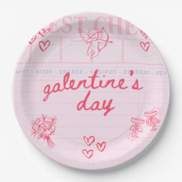 Plato De Papel Invitación de Galentine's Day para Chicas