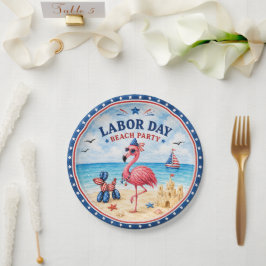 Plato De Papel Invitaciones a la Fiesta del Día del Trabajo