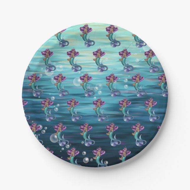 Plato De Papel Iole Mermaid (Anverso)