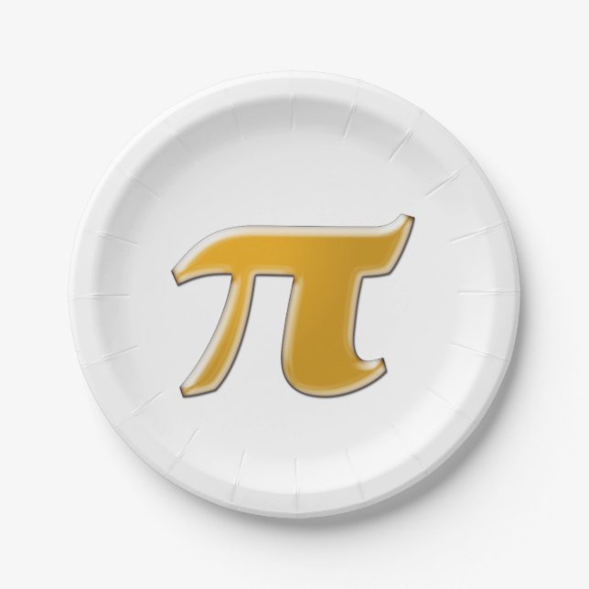 Plato De Papel IP dorada en blanco (Anverso)