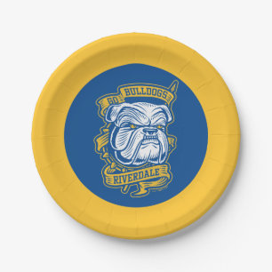 Plato De Papel Ir Bulldoges - Banner de la mascota Riverdale