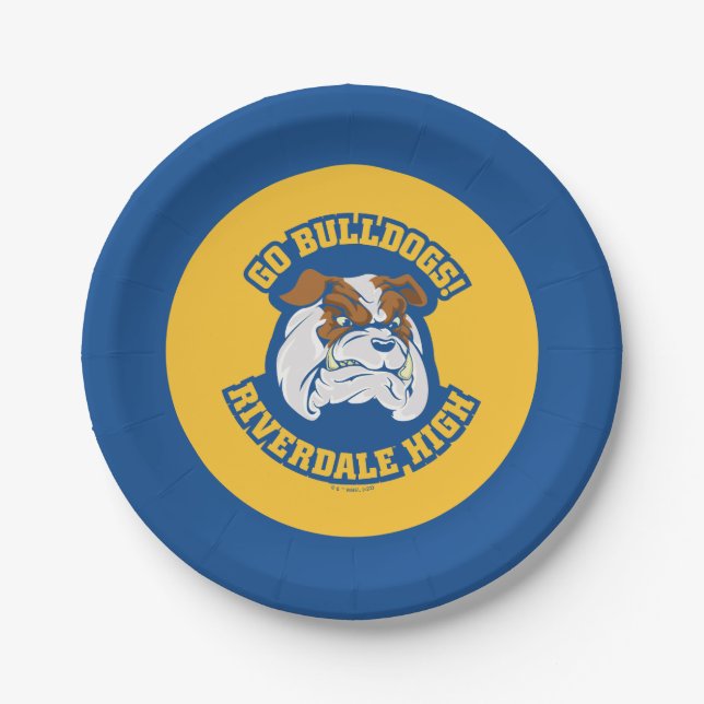 Plato De Papel Ir Bulldoges - Riverdale High (Anverso)