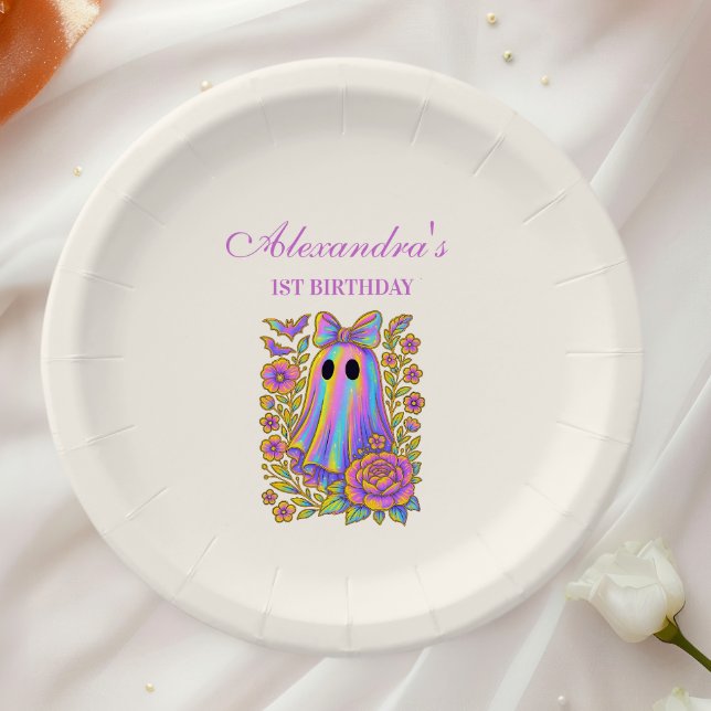 Plato De Papel Iridescent Coquette Spooky ONE Halloween (Subido por el creador)