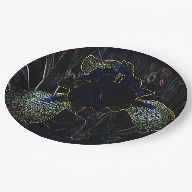 Plato De Papel Iris brillante (Angular)