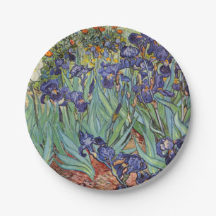 Plato De Papel Iris de Van Gogh Pintura Impresionista